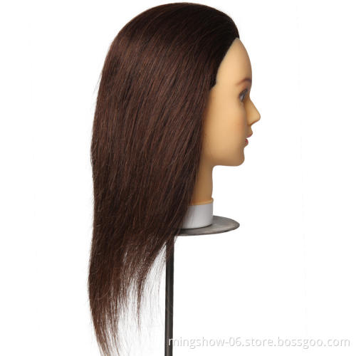 Human hair dummy mannequin head with hair training cheap